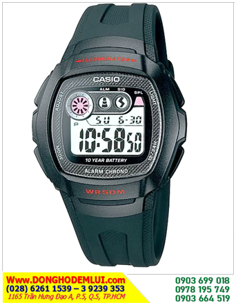 Casio W-210-1CV; Đồng hồ điện tử iLLuminator Casio W-210-1CV chính hãng| Bảo hành 2 năm